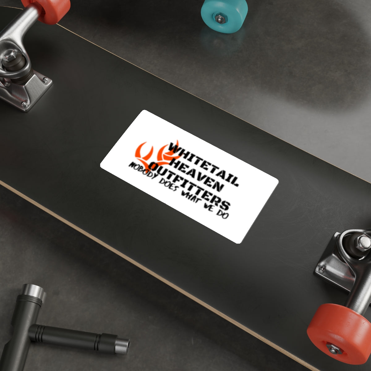 Die-Cut Sticker — Whitetail Heaven Outfitters Logo "Nobody Does What We Do" (Hunting Sticker)