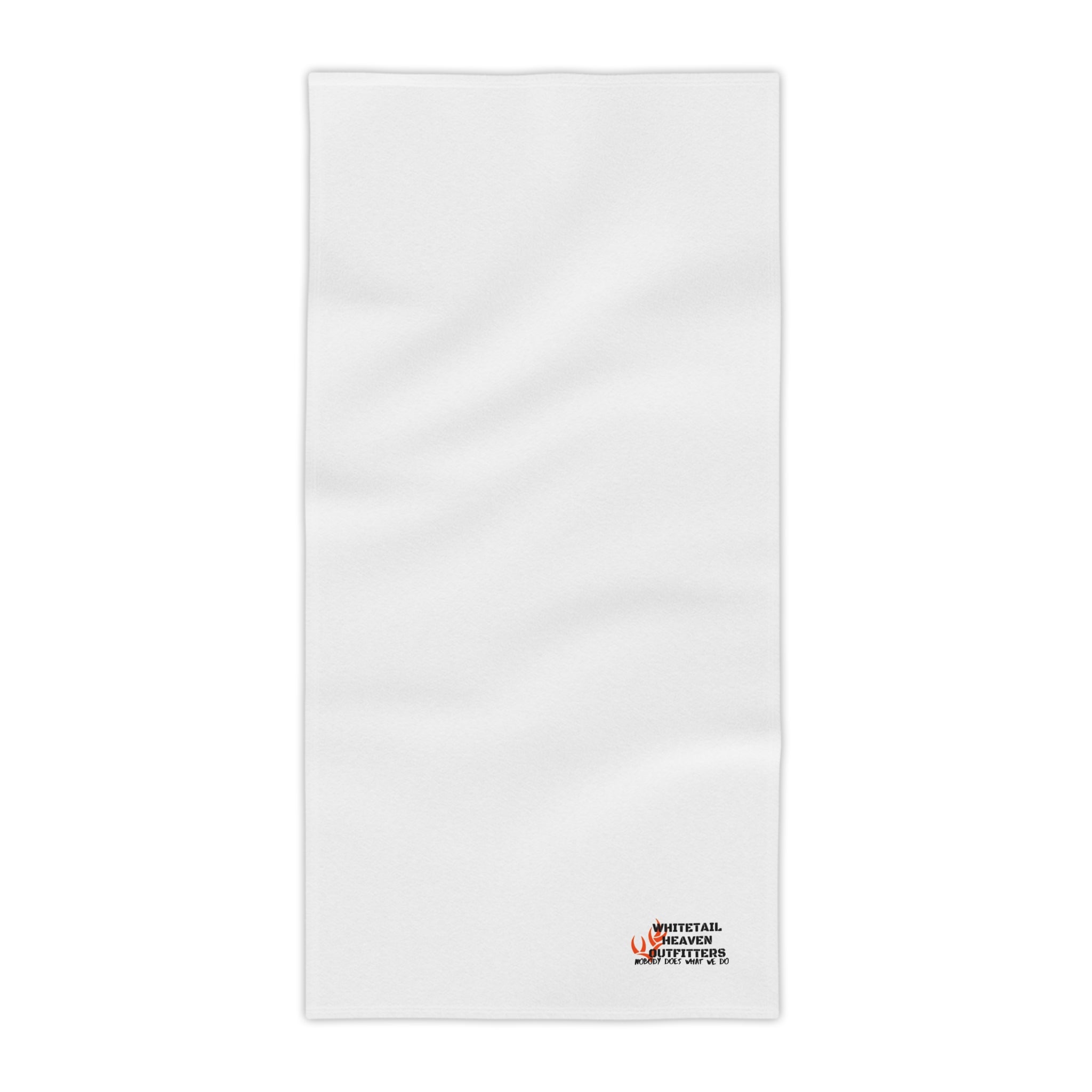 Beach Towel — Minimal Logo White Beach Towel (Small Corner Branding)