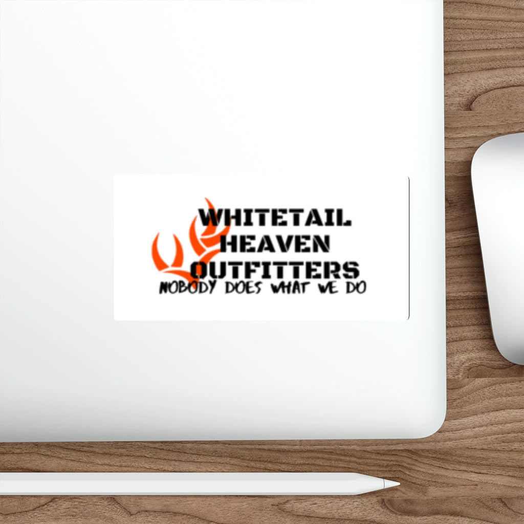 Die-Cut Sticker — Whitetail Heaven Outfitters Logo "Nobody Does What We Do" (Hunting Sticker)