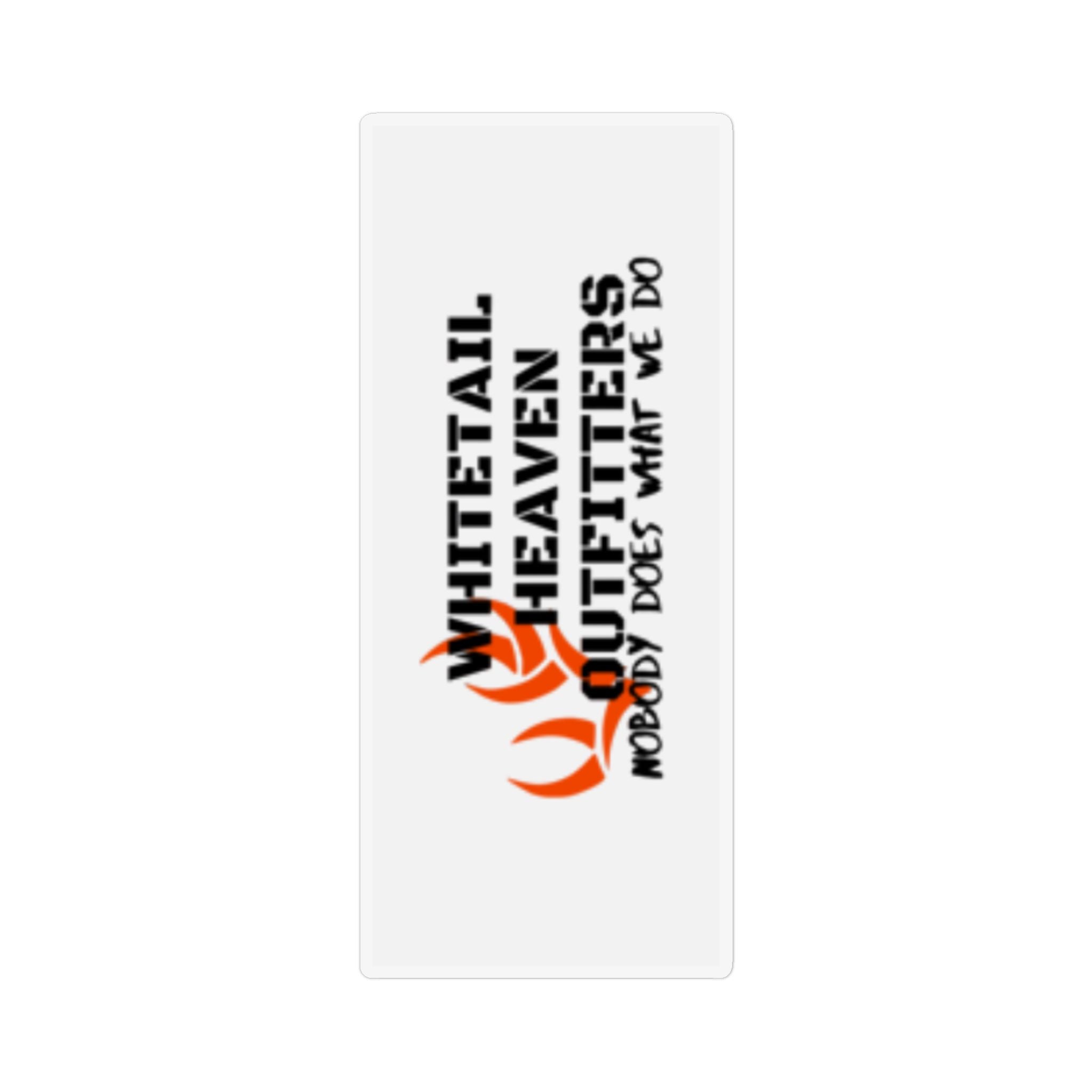 Whitetail Heaven Outfitters Magnet — “Whitetail Heaven Outfitters: Moody Does What We Do” Custom Shape Hunting Magnet