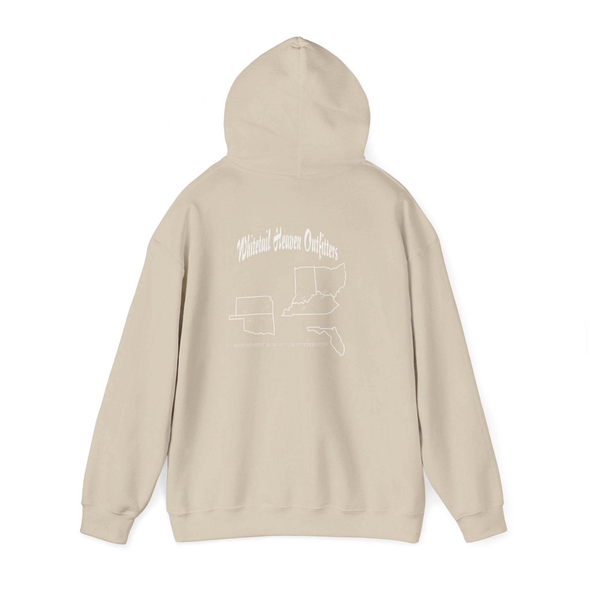 Whitetail Heaven Outfitters Hoodie — Hunting Brand Logo Pullover