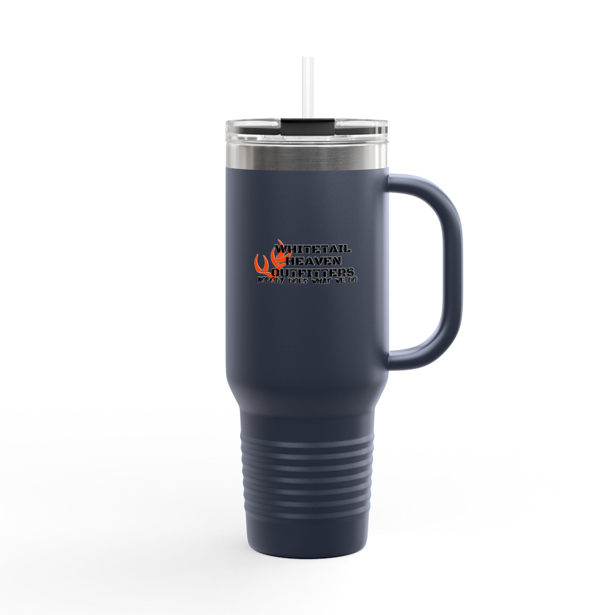 40oz Insulated Travel Mug – Whitetail Heaven Outfitters Logo Tumbler