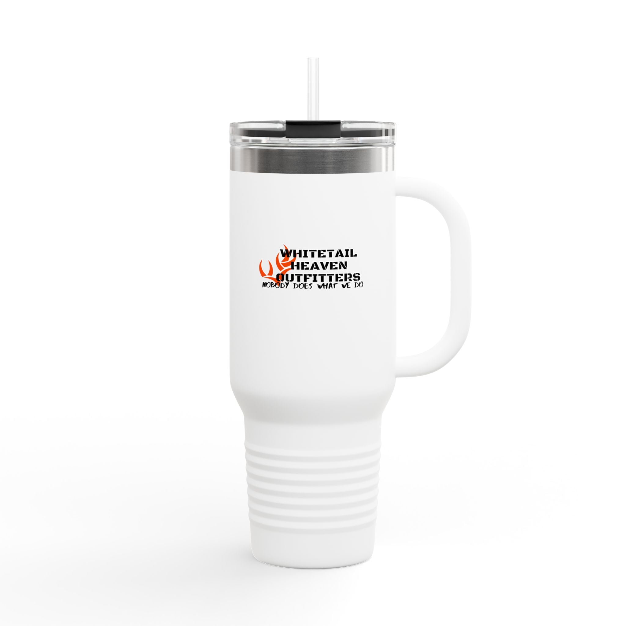 40oz Insulated Travel Mug – Whitetail Heaven Outfitters Logo Tumbler