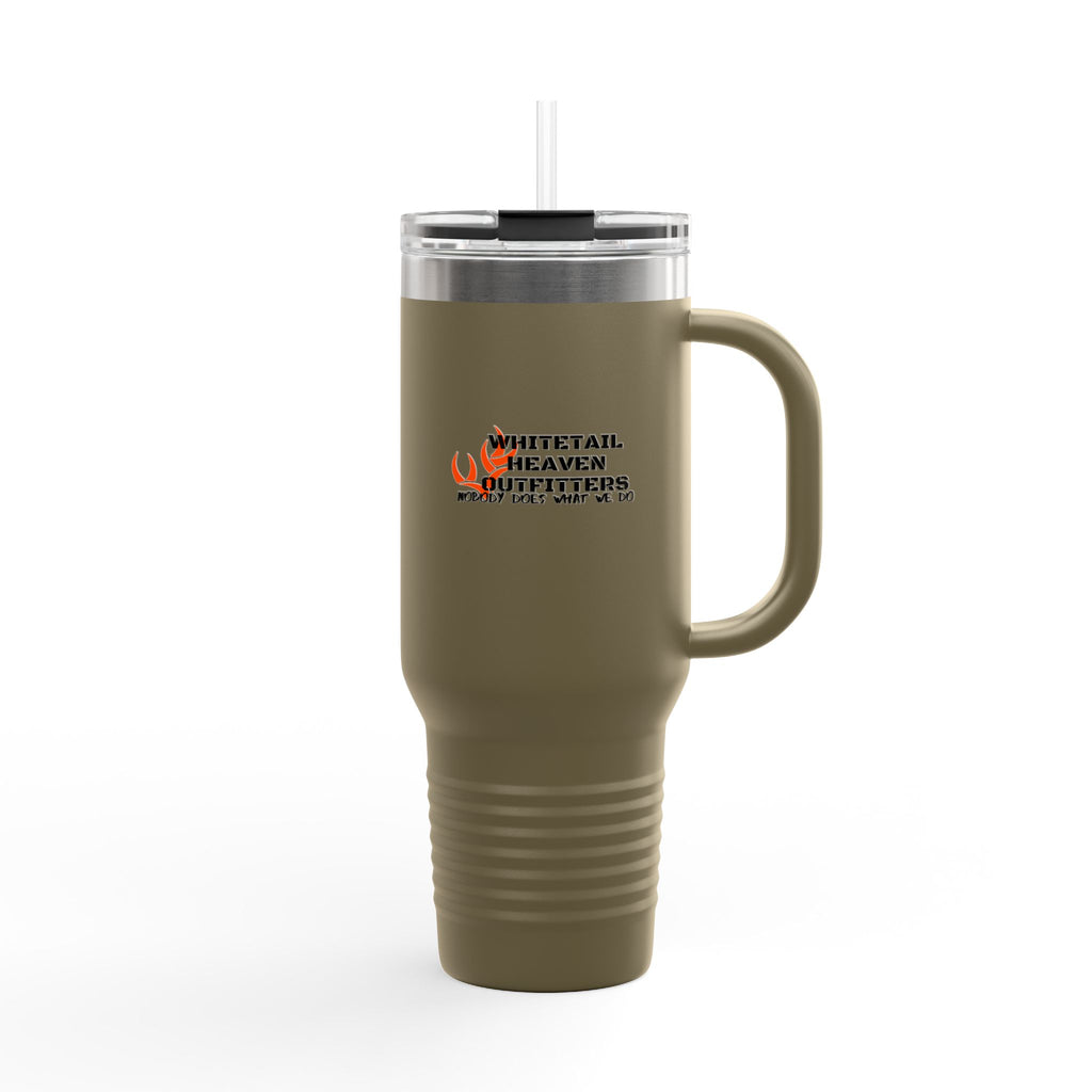 40oz Insulated Travel Mug – Whitetail Heaven Outfitters Logo Tumbler