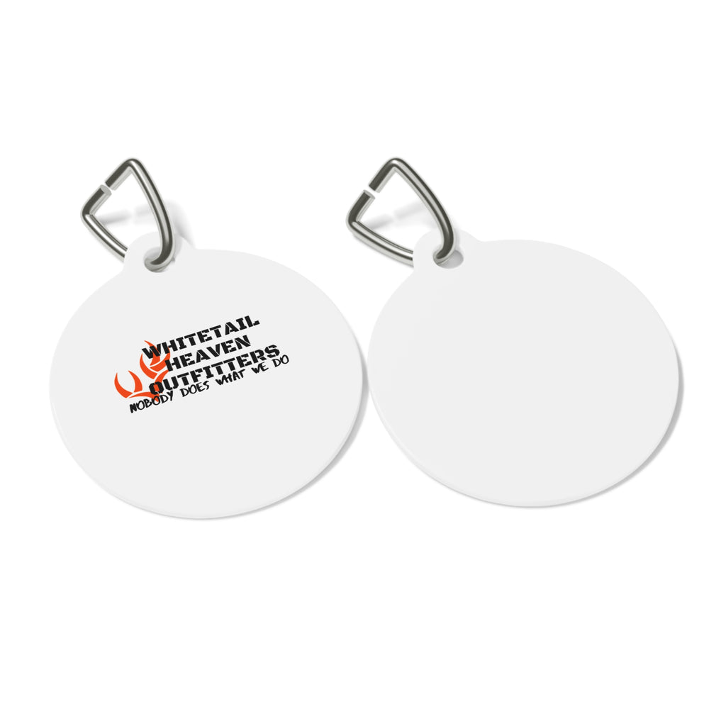 Whitetail Heaven Outfitters Pet ID Tag – “Nobody Does What We Do” Round Dog & Cat Tag