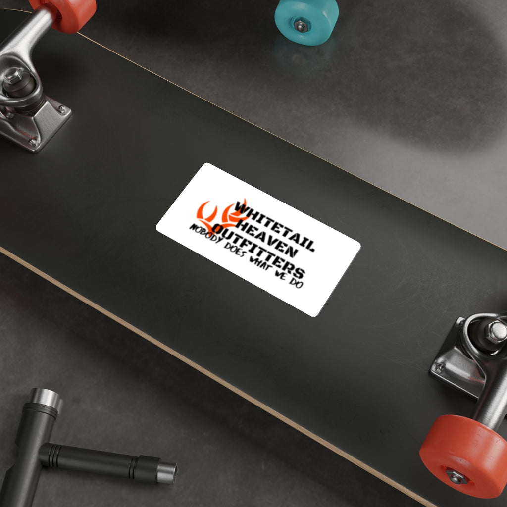 Die-Cut Sticker — Whitetail Heaven Outfitters Logo "Nobody Does What We Do" (Hunting Sticker)
