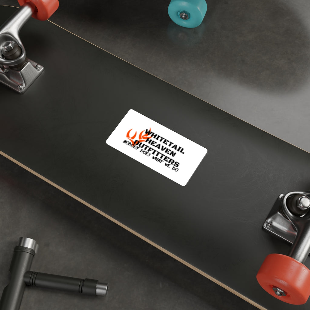 Die-Cut Sticker — Whitetail Heaven Outfitters Logo "Nobody Does What We Do" (Hunting Sticker)