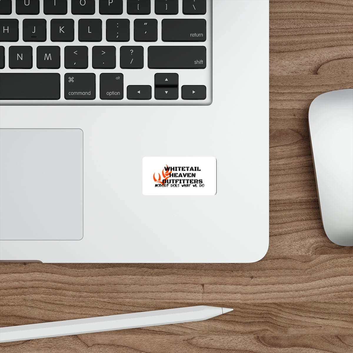 Die-Cut Sticker — Whitetail Heaven Outfitters Logo "Nobody Does What We Do" (Hunting Sticker)