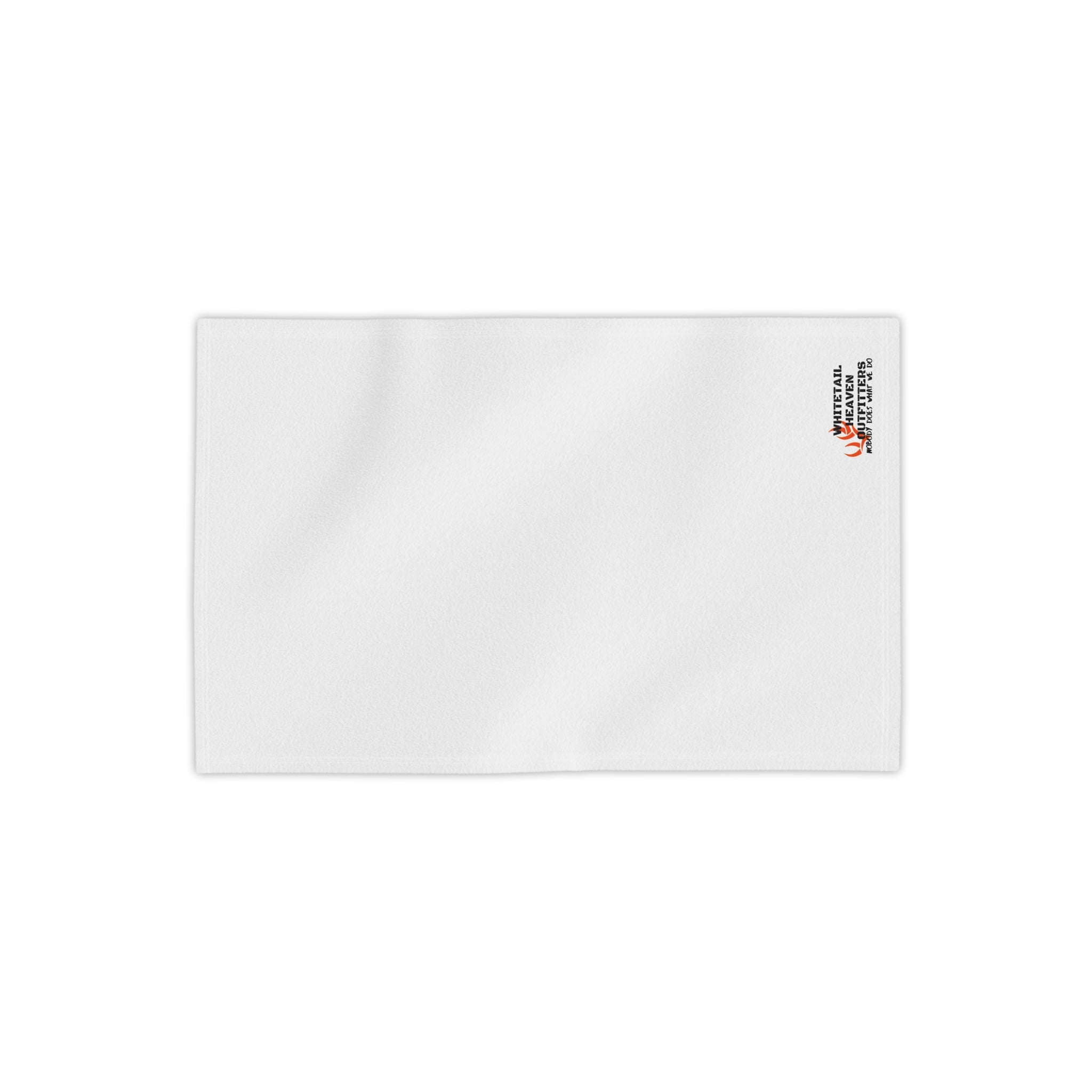Beach Towel — Minimal Logo White Beach Towel (Small Corner Branding)