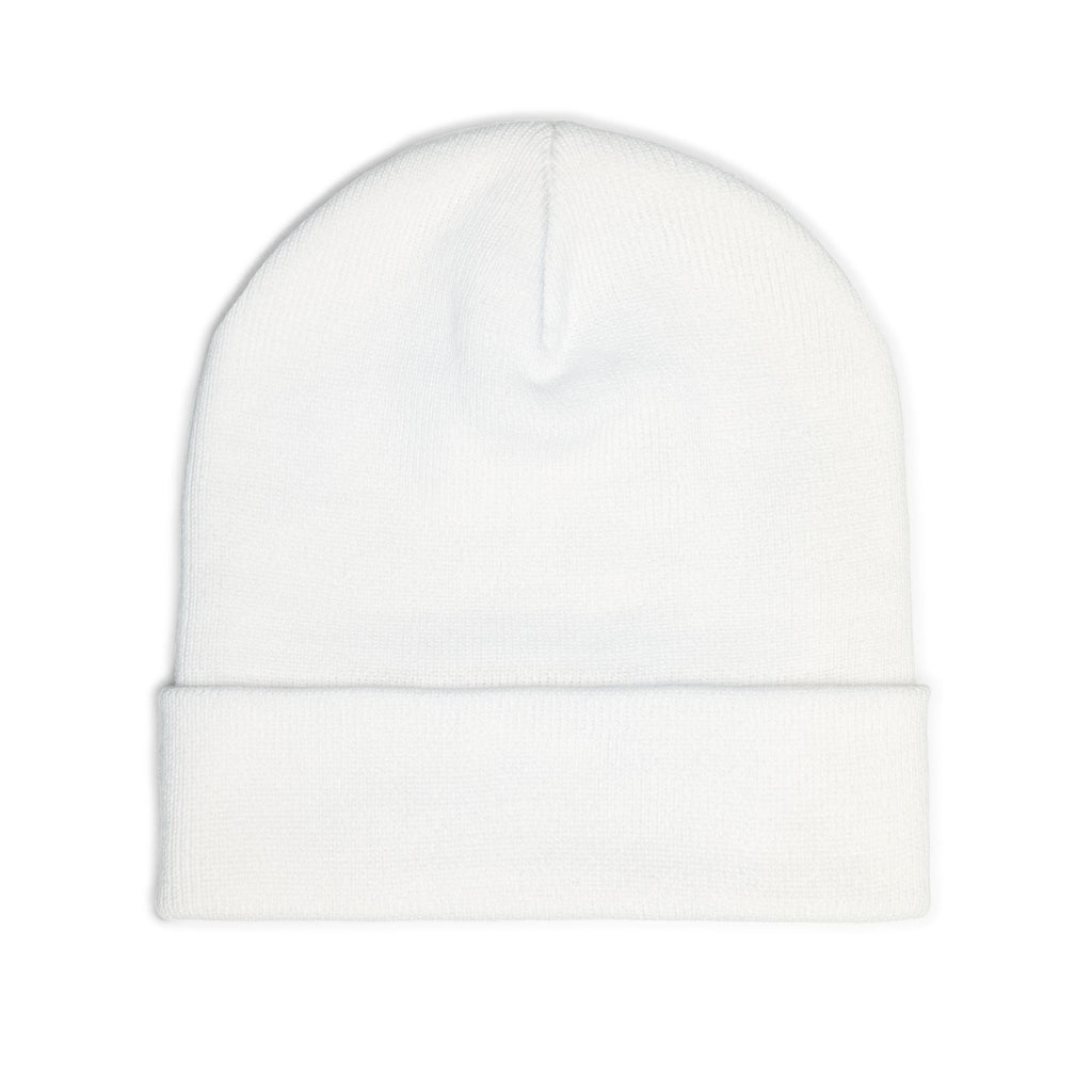 Embroidered "Whiskey River" Knit Beanie - Cozy Winter Hat with Distressed Logo