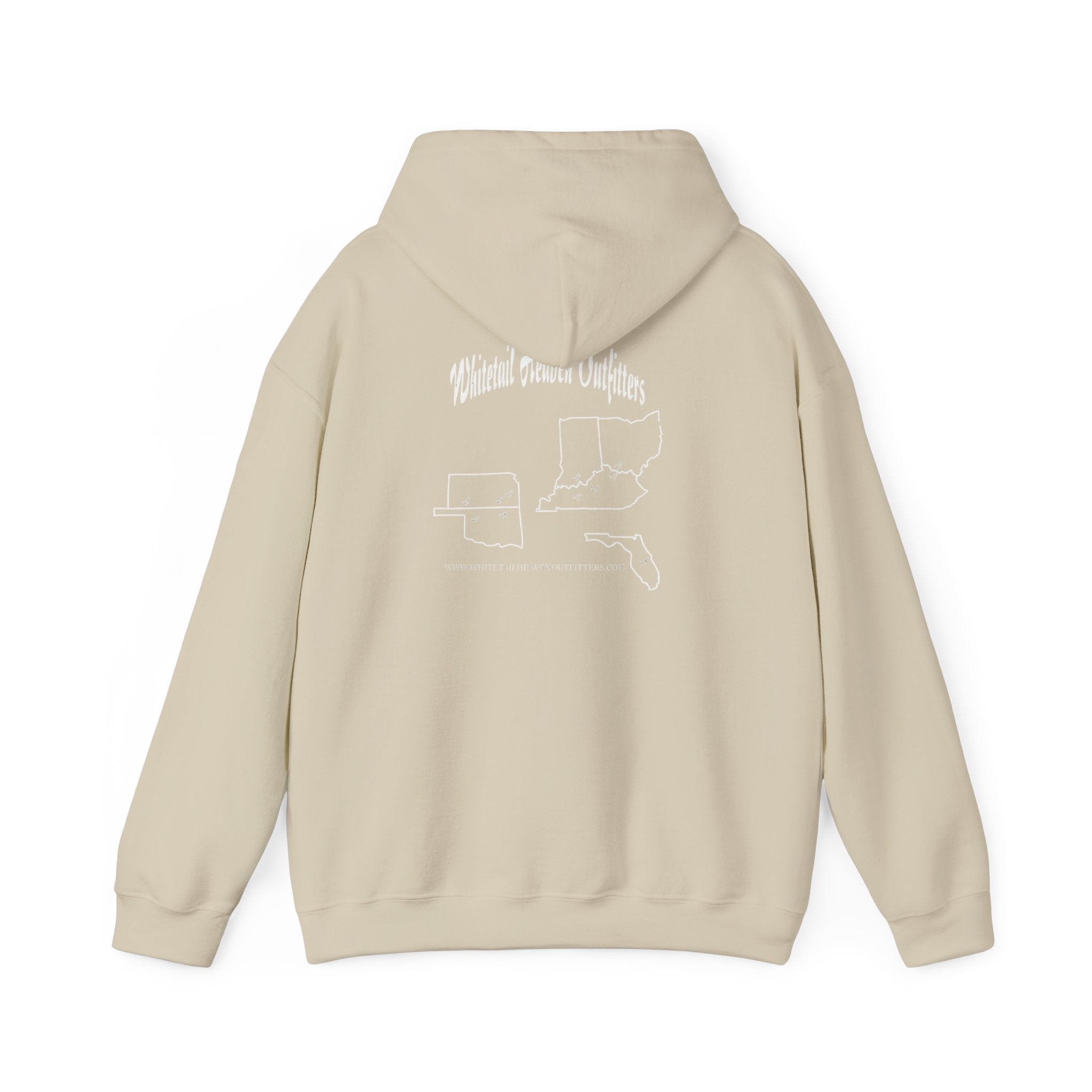 Whitetail Heaven Outfitters Hoodie — Hunting Brand Logo Pullover