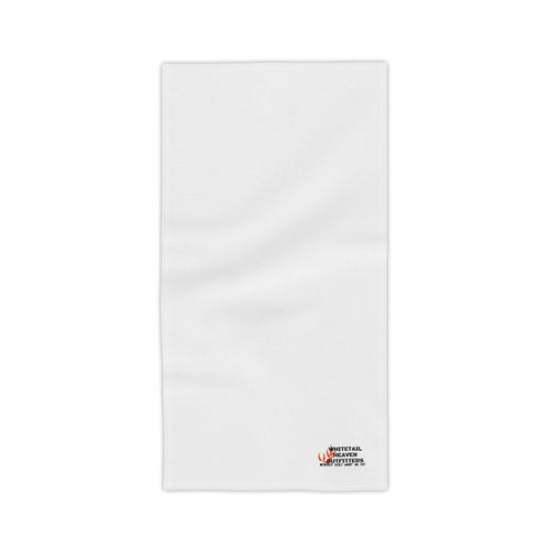 Beach Towel — Minimal Logo White Beach Towel (Small Corner Branding)