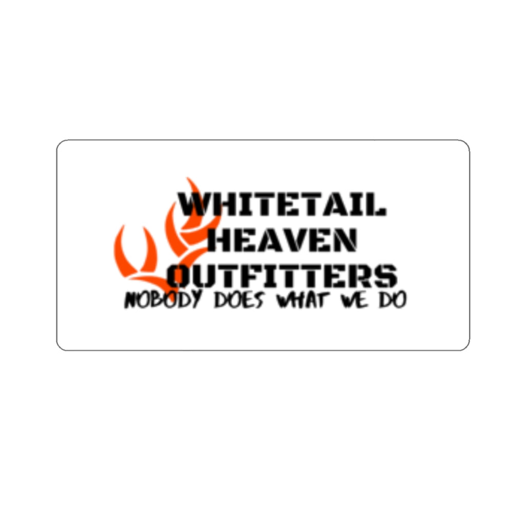 Die-Cut Sticker — Whitetail Heaven Outfitters Logo "Nobody Does What We Do" (Hunting Sticker)