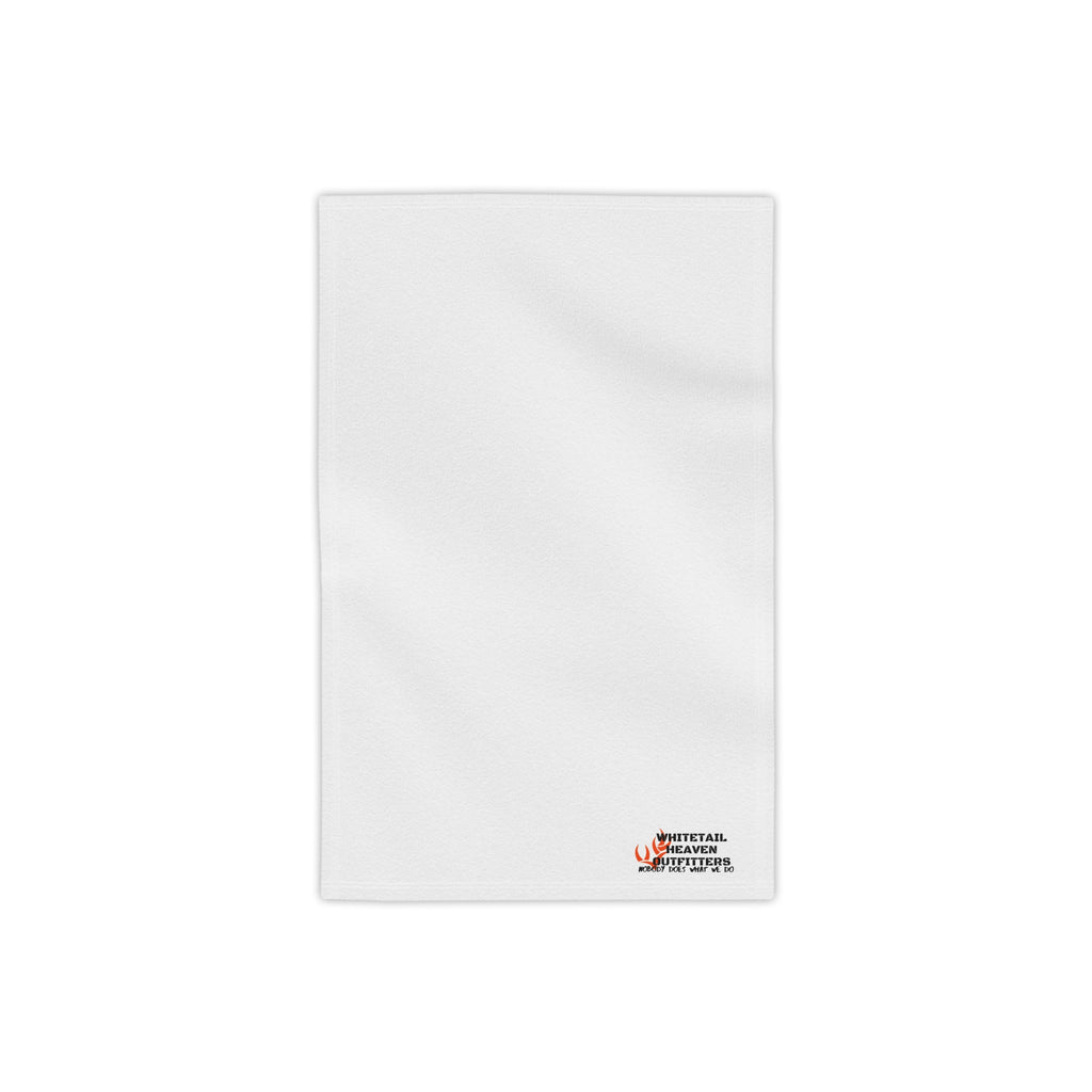 Beach Towel — Minimal Logo White Beach Towel (Small Corner Branding)