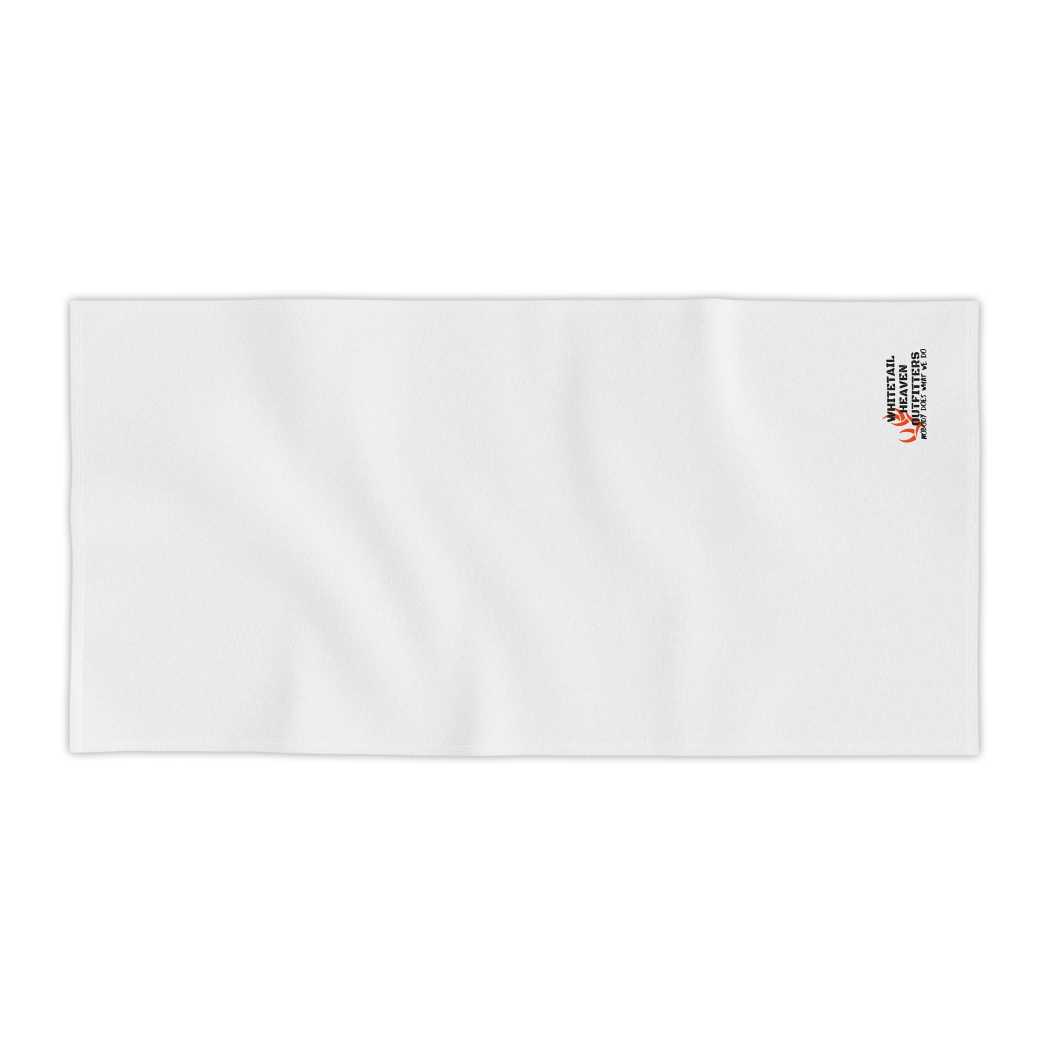 Beach Towel — Minimal Logo White Beach Towel (Small Corner Branding)
